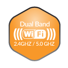 Dual Band 802.11b/g/n 2.4/5.0 GHz